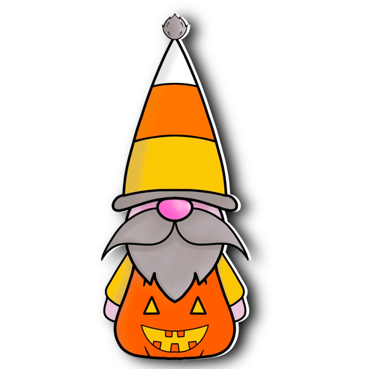 Candy Corn Gnome Vinyl Sticker