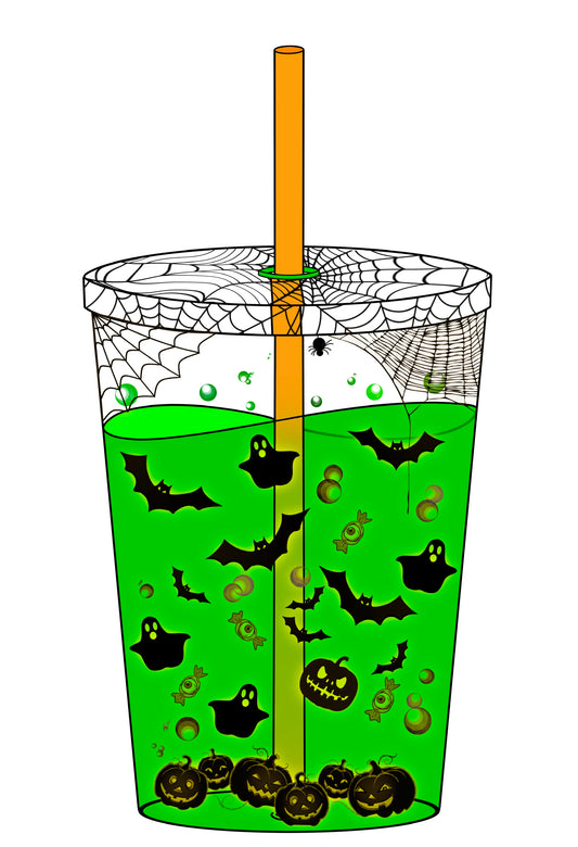 Halloween Boba Cup Vinyl Sticker