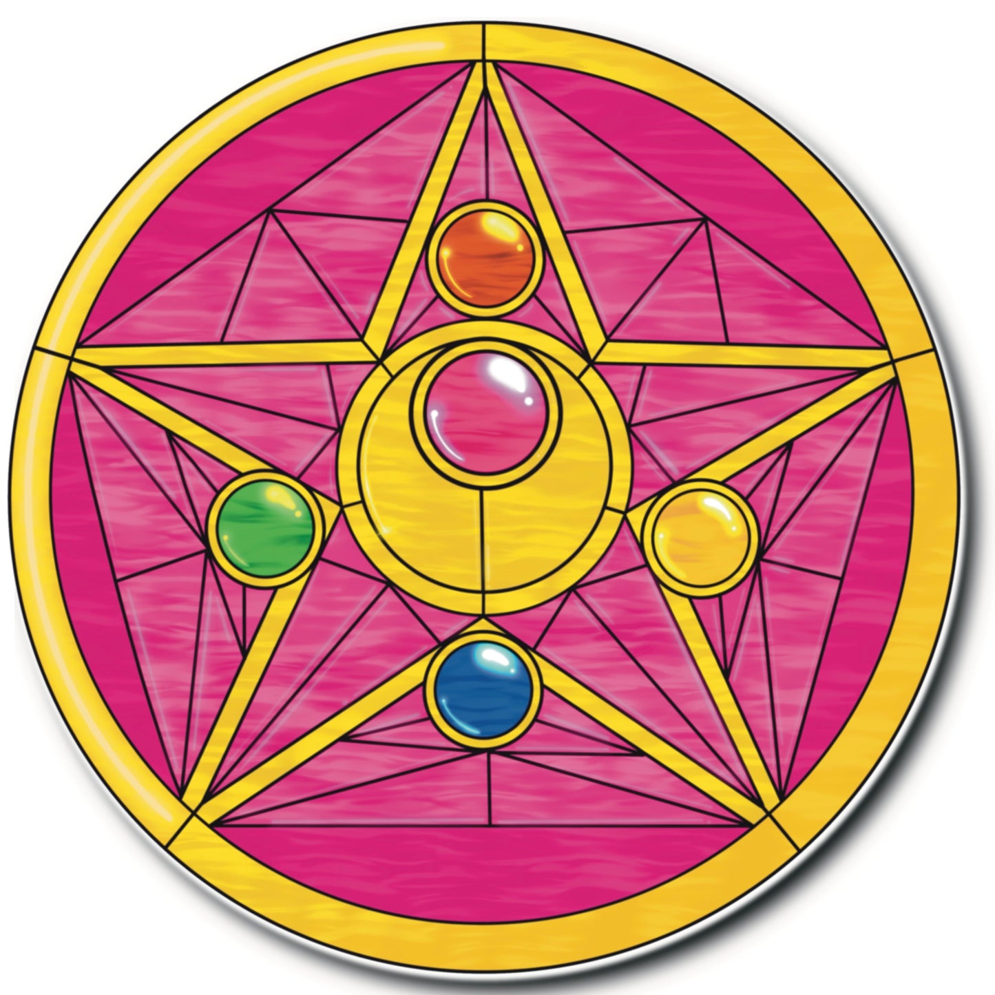 Stained glass Sailor Moon Inspired Sticker