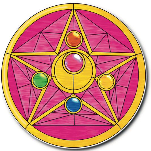 Stained glass Sailor Moon Inspired Sticker