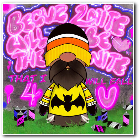 Emo Gnome Mural Sticker