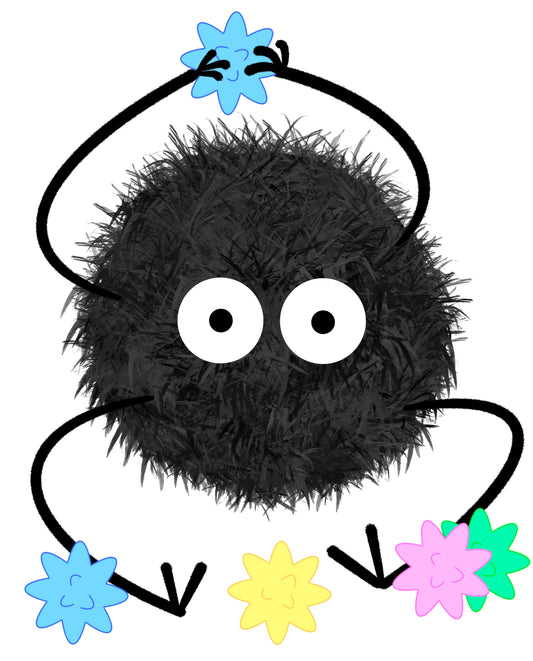 Sitting Soot Sprite Vinyl sticker